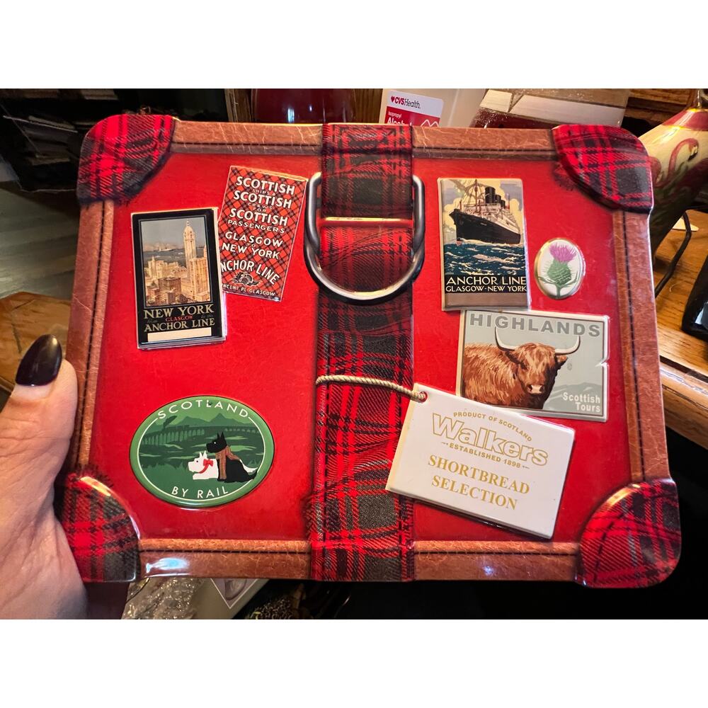 Collectible Christmas cookie tin lunchbox style gifting